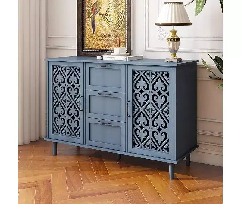 Dispensa da Cucina con 2 Ante, Credenza a 3 Cassetti, Consolle per Soggiorno, Camera da Letra, Cucina