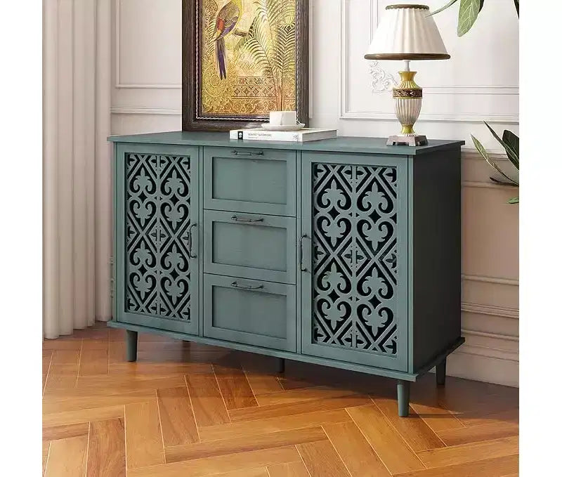 Dispensa da Cucina con 2 Ante, Credenza a 3 Cassetti, Consolle per Soggiorno, Camera da Letra, Cucina
