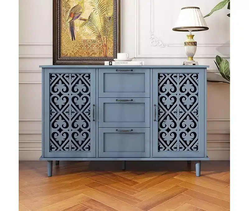 Dispensa da Cucina con 2 Ante, Credenza a 3 Cassetti, Consolle per Soggiorno, Camera da Letra, Cucina