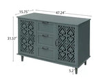 Dispensa da Cucina con 2 Ante, Credenza a 3 Cassetti, Consolle per Soggiorno, Camera da Letra, Cucina