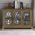 Galano 3-Door Sideboard with Mirrored Cut-Out Storage 45.7 W  15.7 D  29.3 H