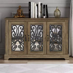Galano 3-Door Sideboard with Mirrored Cut-Out Storage 45.7 W  15.7 D  29.3 H