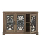 Credenza a 3 ante Galano con vano a giorno a specchio 116 cm L x 40 cm P x 74 cm H