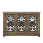 Credenza a 3 ante Galano con vano a giorno a specchio 116 cm L x 40 cm P x 74 cm H
