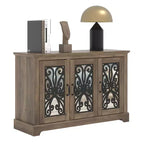 Credenza a 3 ante Galano con vano a giorno a specchio 116 cm L x 40 cm P x 74 cm H