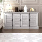 Galano sideboard with louvered doors in gray 60.4 W  18.2 D  29.3 H