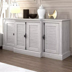 Credenza Galano con ante a persiana in grigio 60,4 L 18,2 P 29,3 H
