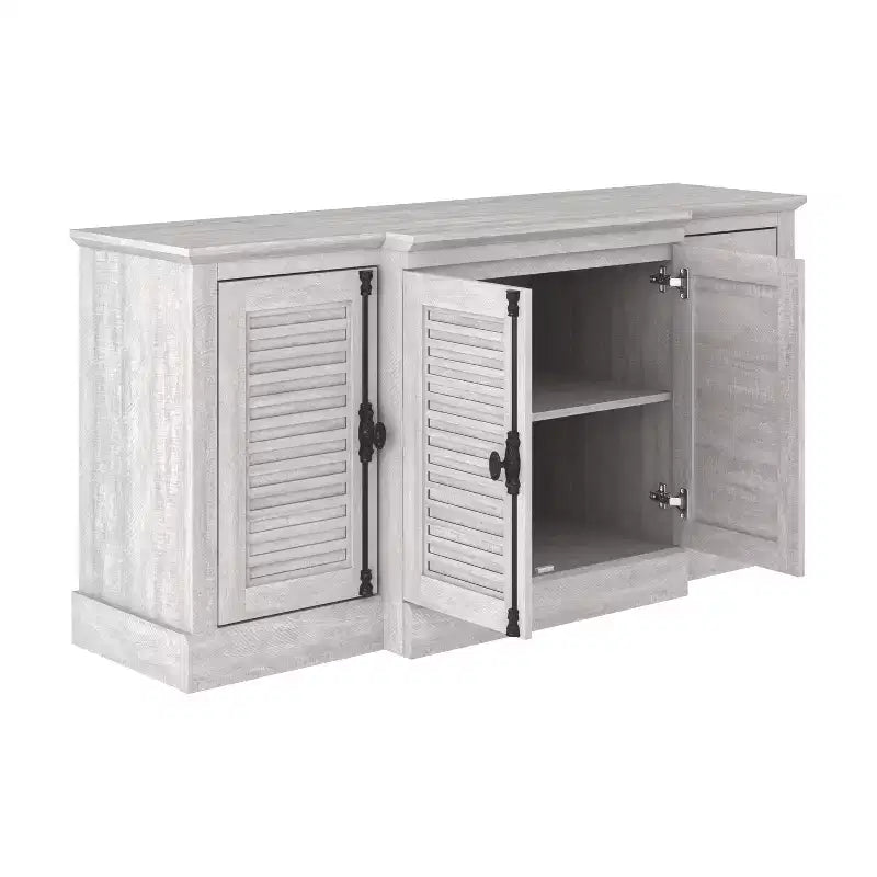 Credenza Galano con ante a persiana in grigio 60,4 L 18,2 P 29,3 H