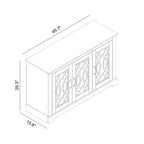 Credenza Galano con ante decorative intagliate 45,7 L 15,7 P 29,3 H