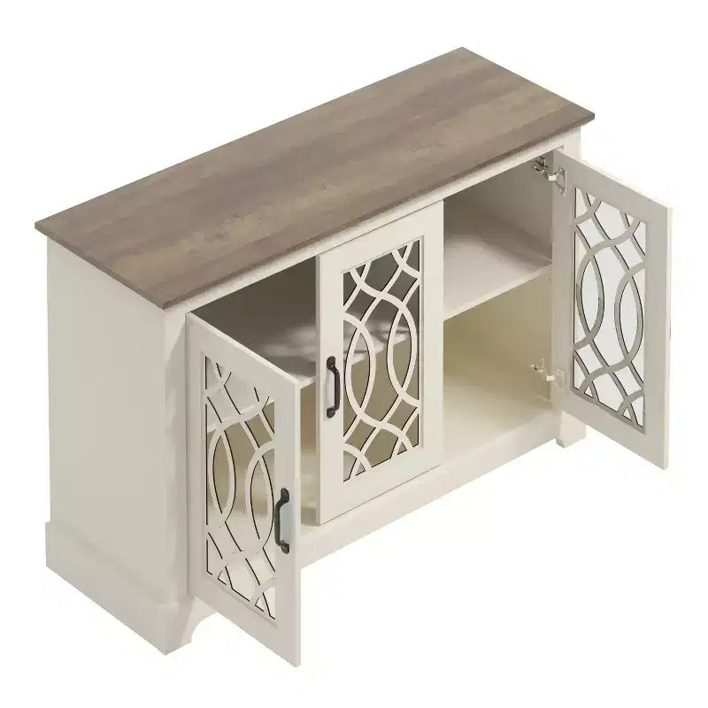 Credenza Galano con ante decorative intagliate 45,7 L 15,7 P 29,3 H