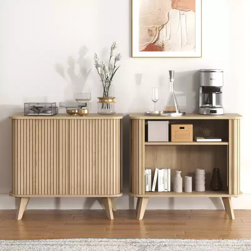 Buffet de cuisine Galano avec portes cannelées 70 x 40 x 70,5 cm