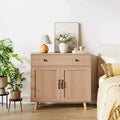 COZONY Accent Cabinet with Storage, Console Coffee Bar Table, Buffet Cabinet Sideboard with Drawer & Doors, Wood Sideboard Credenza Console Table