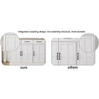 MAYEERTY Madia bianca da fattoria, 3 cassetti 3 ante, credenza contenitore per sala da pranzo