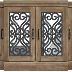 Buffet 4 portes Galano avec rangements découpés en miroir 60,4 L 18,2 P 29,3 H