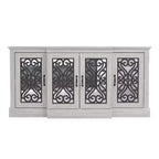 Buffet 4 portes Galano avec rangements découpés en miroir 60,4 L 18,2 P 29,3 H