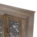 Buffet 4 portes Galano avec rangements découpés en miroir 60,4 L 18,2 P 29,3 H
