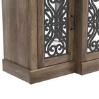 Buffet 4 portes Galano avec rangements découpés en miroir 60,4 L 18,2 P 29,3 H