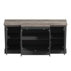 Buffet d'appoint Galano à 4 portes avec portes découpées en miroir 60,4 L x 18,2 P x 29,3 H