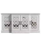 Buffet d'appoint Galano à 4 portes avec portes découpées en miroir 60,4 L x 18,2 P x 29,3 H