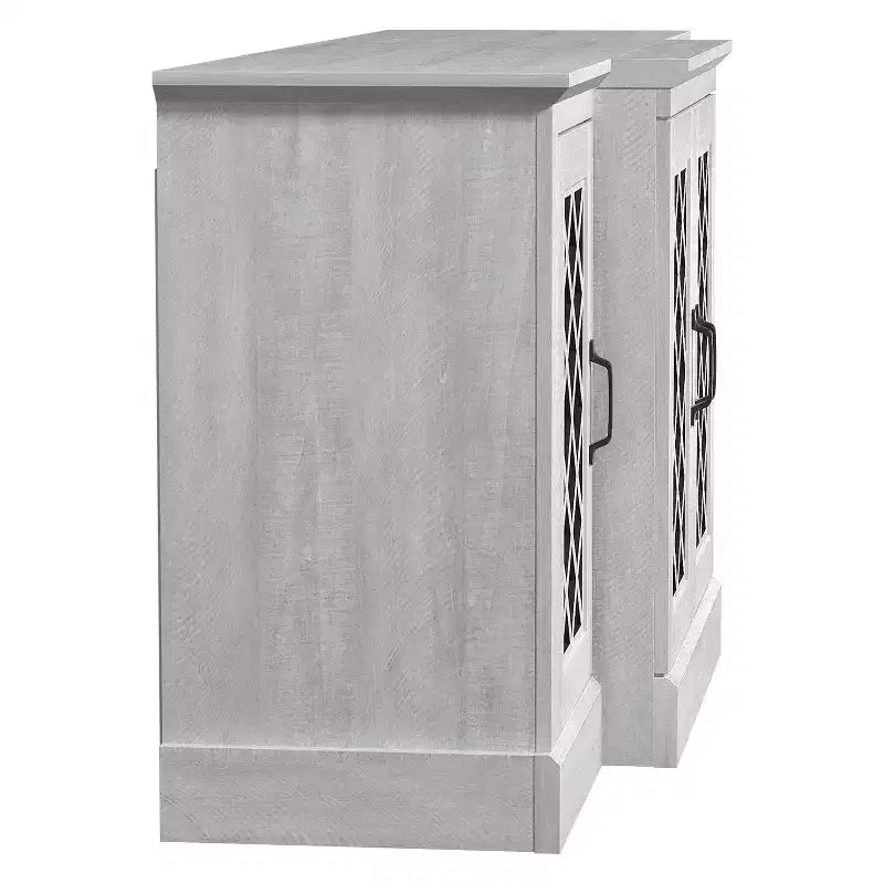 Buffet d'appoint Galano à 4 portes avec portes découpées en miroir 60,4 L x 18,2 P x 29,3 H