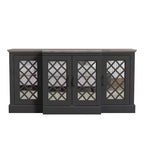 Buffet d'appoint Galano à 4 portes avec portes découpées en miroir 60,4 L x 18,2 P x 29,3 H