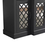 Buffet d'appoint Galano à 4 portes avec portes découpées en miroir 60,4 L x 18,2 P x 29,3 H