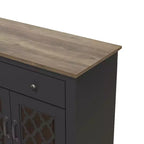 Buffet Galano à 2 tiroirs avec portes miroir L 149,1 x P 39,9 x H 74,2 cm