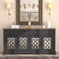 Galano 2-Drawer Sideboard with Mirrored Doors 58.7 W x 15.7 D x 29.2 H