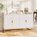 47.2 Sideboard Cabinet, Modern Kitchen Sideboard Adjustable Shelves, Media Console Buffet Cabinet with Doors for Living Room, Kitchen, Entryway