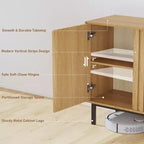 Mobile credenza a buffet da 60 pollici con contenitore, grande mobile contenitore in legno con ante scanalate e ripiano regolabile, moderno mobiletto da caffè indipendente