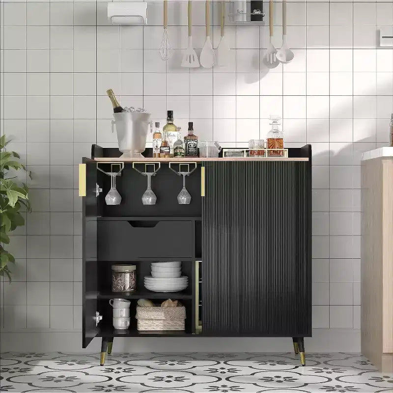 Cantinette Vini Moderne, Scaffali per Vino, Armadietti Contenitori con Ante a Doghe e Piccole Madie Portaposate per Sale da Pranzo, Soggiorni o Cucine.