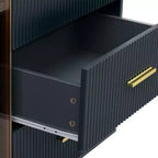 Madia Moderna Credenza Buffet con Ampio Spazio di Archiviazione Armadietto Multifunzionale per Sala da Pranzo Soggiorno Ingresso Nero