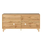 Credenza a Buffet, Mobiletto in Legno con Anta Scolpita a Fiori, Maniglia in Metallo, Credenza Autoportante