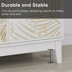 Madia a buffet 31.5W con anta intagliata, mobile contenitore decorativo con ripiani regolabili - Panipeachy