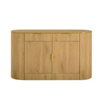 Credenza moderna ed elegante da 140 cm con ante laterali curve, mobile contenitore grande per sala da pranzo, soggiorno o ingresso - Panipeachy