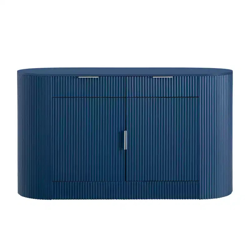 Credenza moderna ed elegante da 140 cm con ante laterali curve, mobile contenitore grande per sala da pranzo, soggiorno o ingresso - Panipeachy