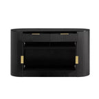 Credenza moderna ed elegante da 140 cm con ante laterali curve, mobile contenitore grande per sala da pranzo, soggiorno o ingresso - Panipeachy
