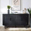 GDFStudio Yume 59'' Modern Wooden Accent Storage Cabinet with 4 Doors and 2 Adjustable Shelves