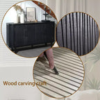 Mobiletto contenitore moderno GDFStudio Yume 59'' in legno con 4 ante e 2 ripiani regolabili