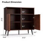 Credenza a buffet con contenitore, credenza a buffet rustica con 2 ripiani, armadietto per stazione caffè per sala da pranzo, soggiorno