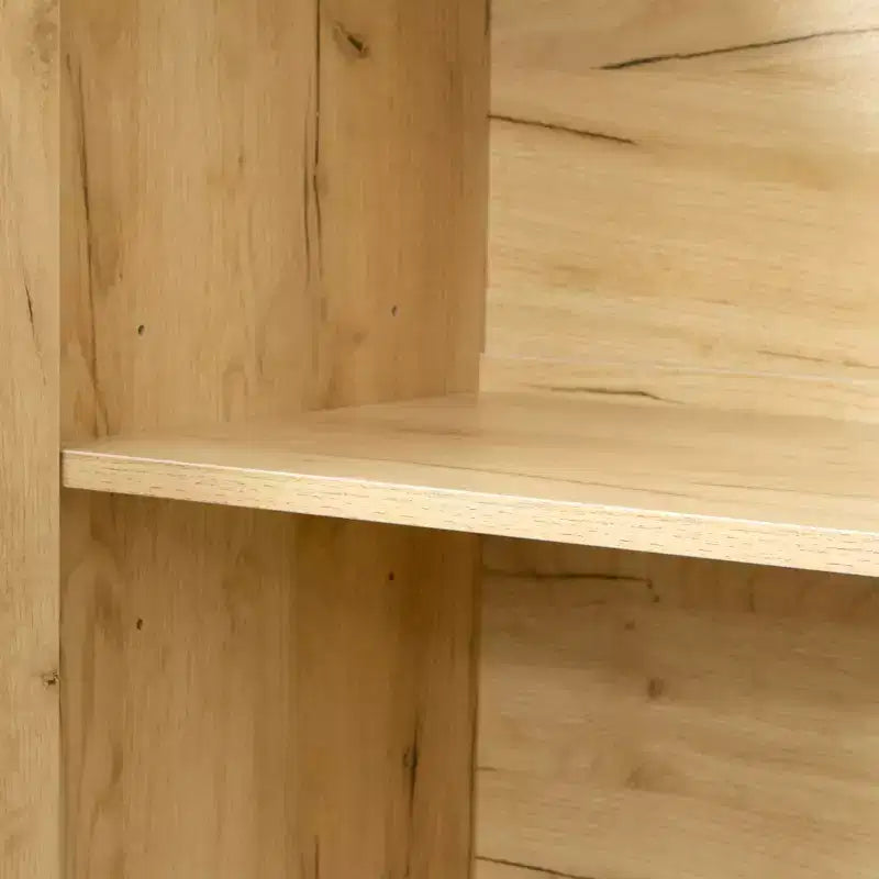 TUYOHW 43.3 Credenza Moderna in Legno, Mobile Contenitore con 2 Ante, 2 Cassetti, Scaffale Rimovibile, Mobiletto di Servizio con Finitura Rovere per Sala da Pranzo, Soggiorno