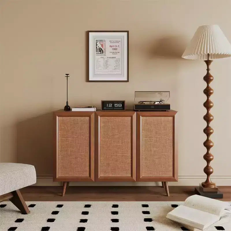 Entryway Storage Media Console Farmhouse Tv Stand Accent Buffet Sideboard Cabinet with Doors and Shelves