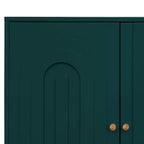 TUYOHW Mobiletto/Consolle da Ingresso/Sala da Pranzo a 4 Ante Laccato in Legno con Maniglie Dorate, Ripiani Regolabili, Credenza Contenitore