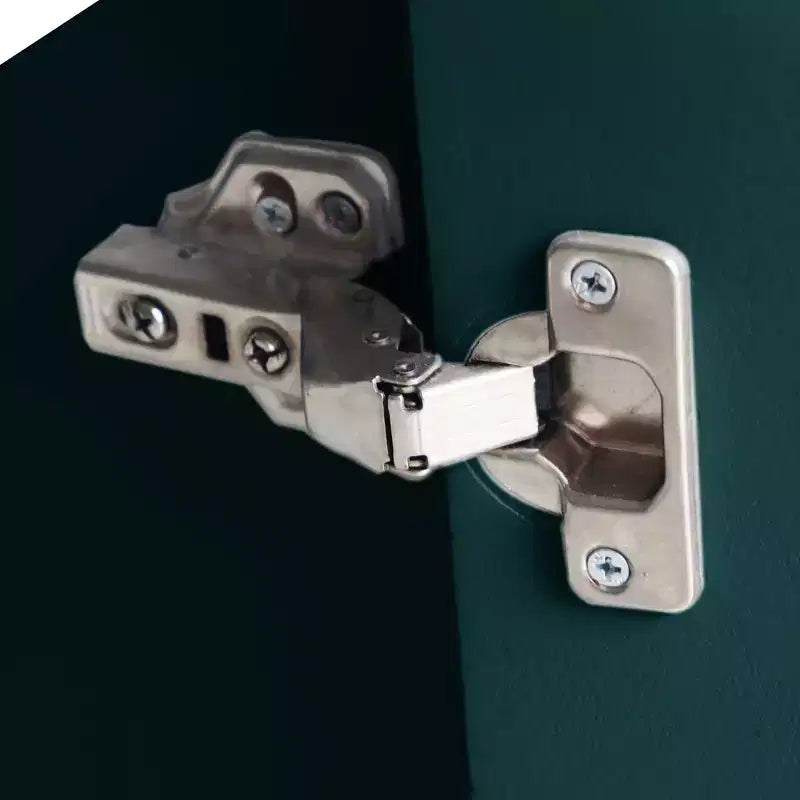 TUYOHW Mobiletto/Consolle da Ingresso/Sala da Pranzo a 4 Ante Laccato in Legno con Maniglie Dorate, Ripiani Regolabili, Credenza Contenitore