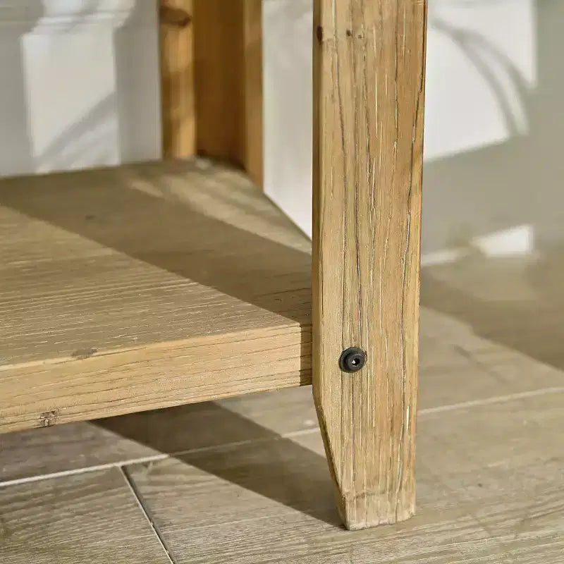 Credenza Christopher Knight Home Belmont in legno rustico con anta in vetro e ripiano aperto