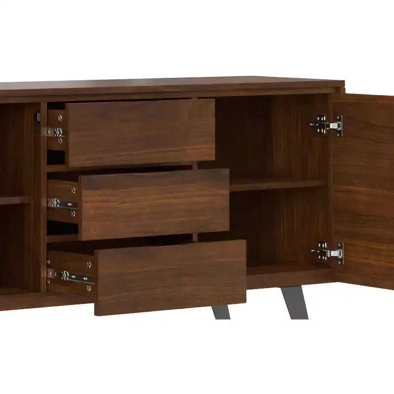 Mitchell Madia/Buffet Industriale Moderno Rettangolare da 60 x 17 pollici in Noce Impiallacciato