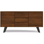 Mitchell Madia/Buffet Industriale Moderno Rettangolare da 60 x 17 pollici in Noce Impiallacciato
