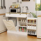 GDFStudio Avalon Mobile porta pattumiera con design a scomparsa e cassetti