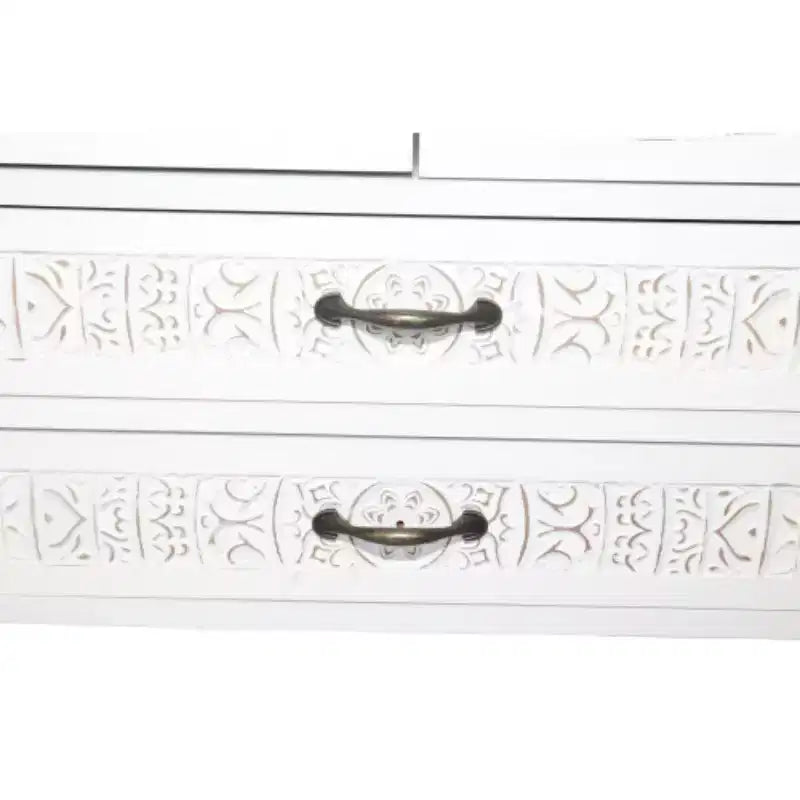 Meuble de Rangement Haut avec Tiroirs, Armoire de Rangement d'Appoint avec Portes Sculptées, Buffet pour Chambre, Salon, Entrée - Panipeachy