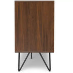 Moreno Credenza/Buffet a 3 ante rettangolare industriale contemporanea da 152 x 45 cm in impiallacciatura di noce